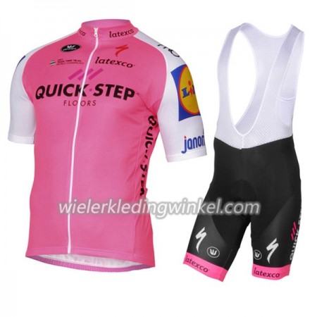 Set Fietsshirt + Korte Koersbroek 2017 Quick-Step Floors N004